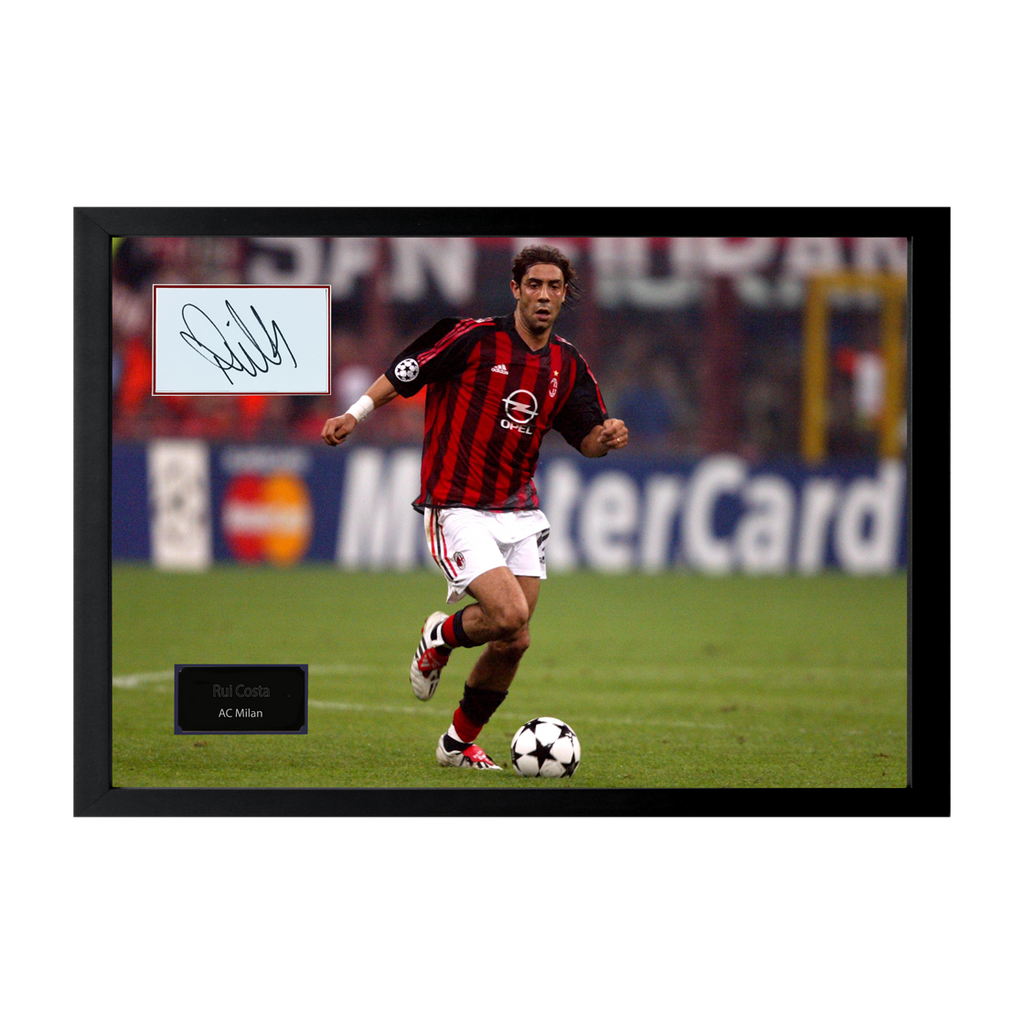 Rui Costa Signed AC Milan Cut Iconic Frame (ACG Cert)