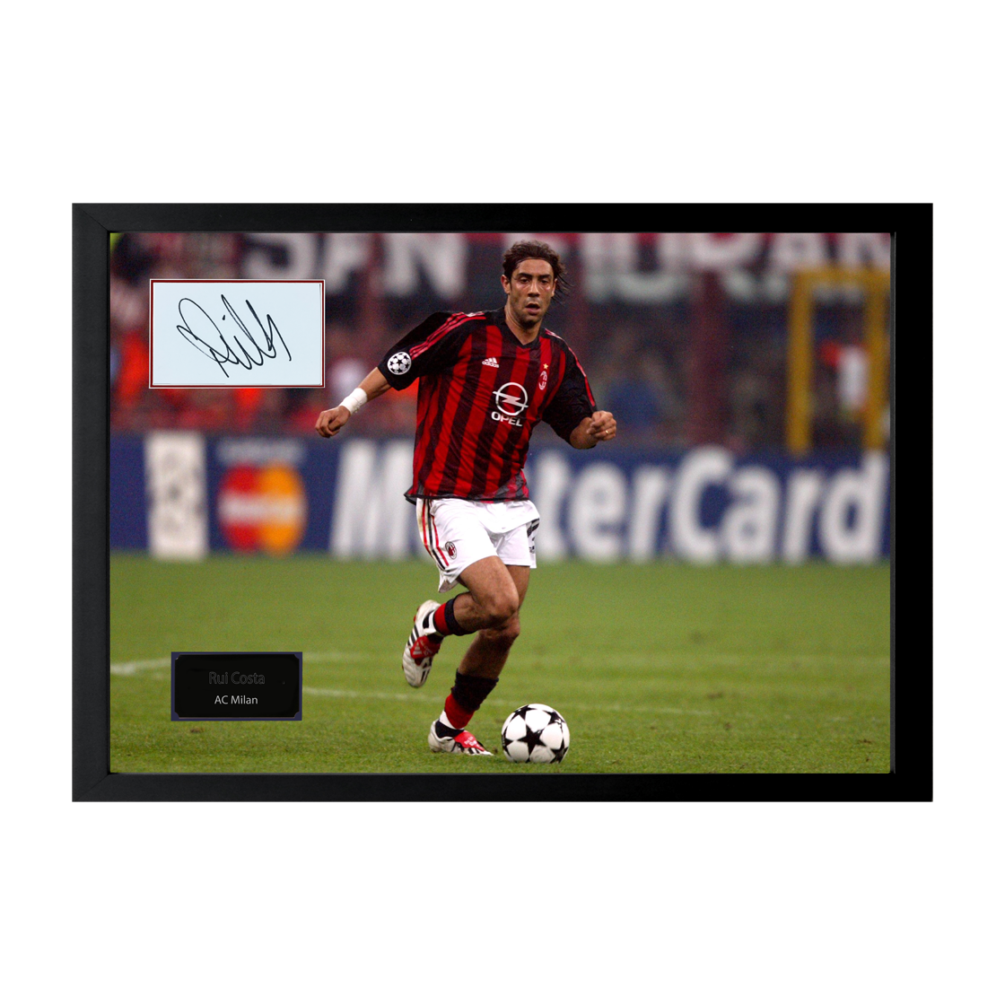 Rui Costa Signed AC Milan Cut Iconic Frame (ACG Cert)