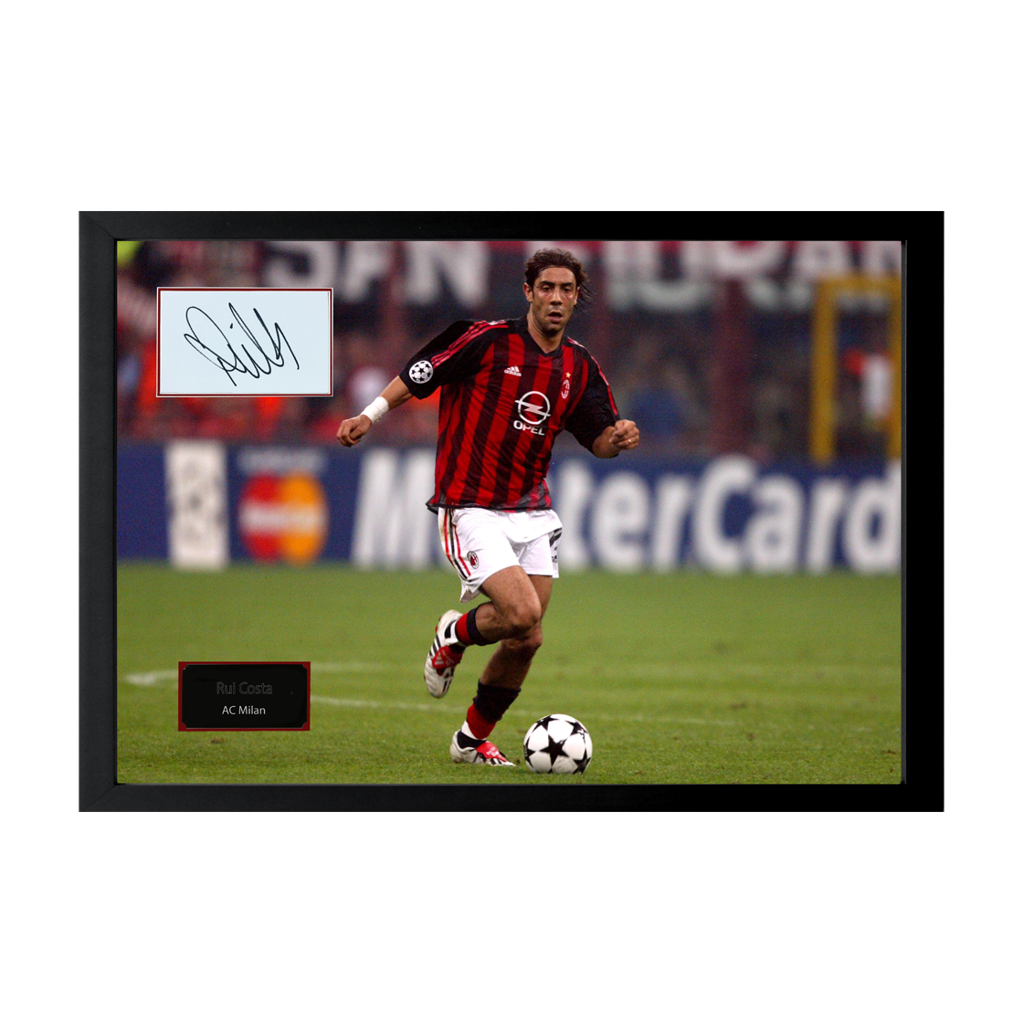Rui Costa Signed AC Milan Cut Iconic Frame (ACG Cert)