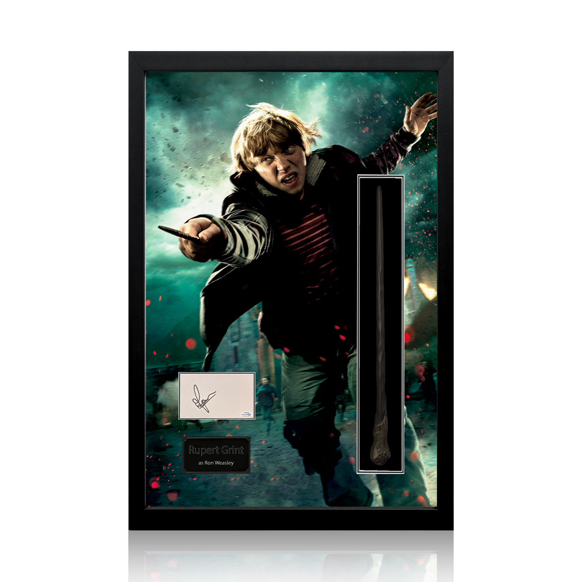 Rupert Grint Signed Ron Weasley Wand Iconic Frame (ACOA)