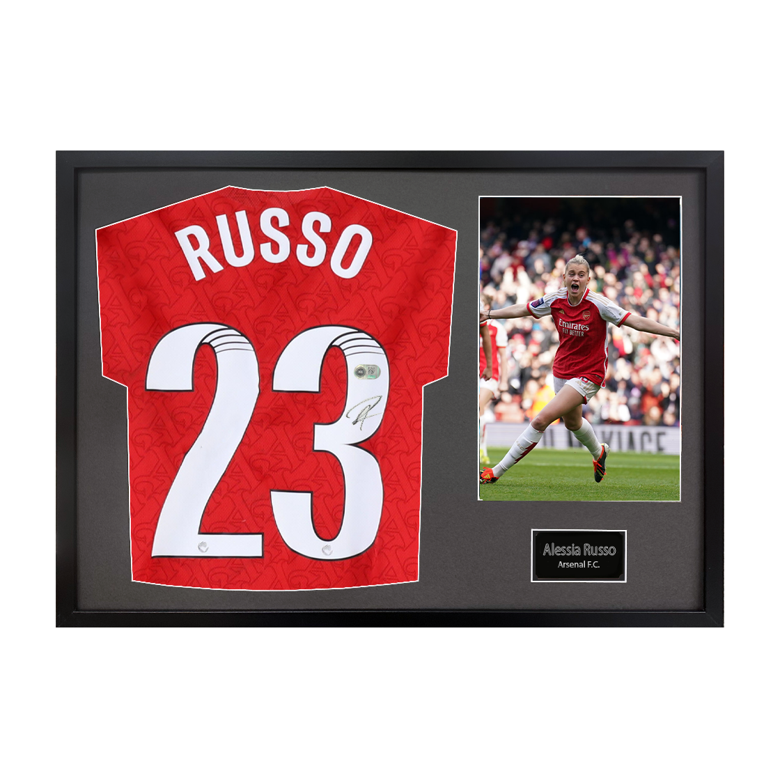 Alessia Russo Signed Arsenal Shirt Classic Frame (ACG Cert)
