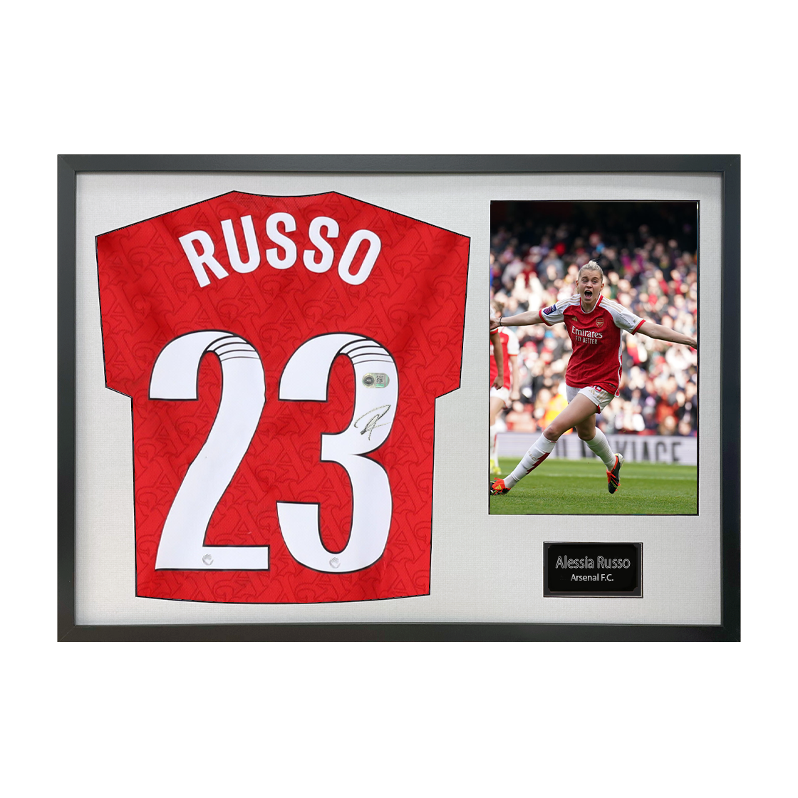 Alessia Russo Signed Arsenal Shirt Classic Frame (ACG Cert)