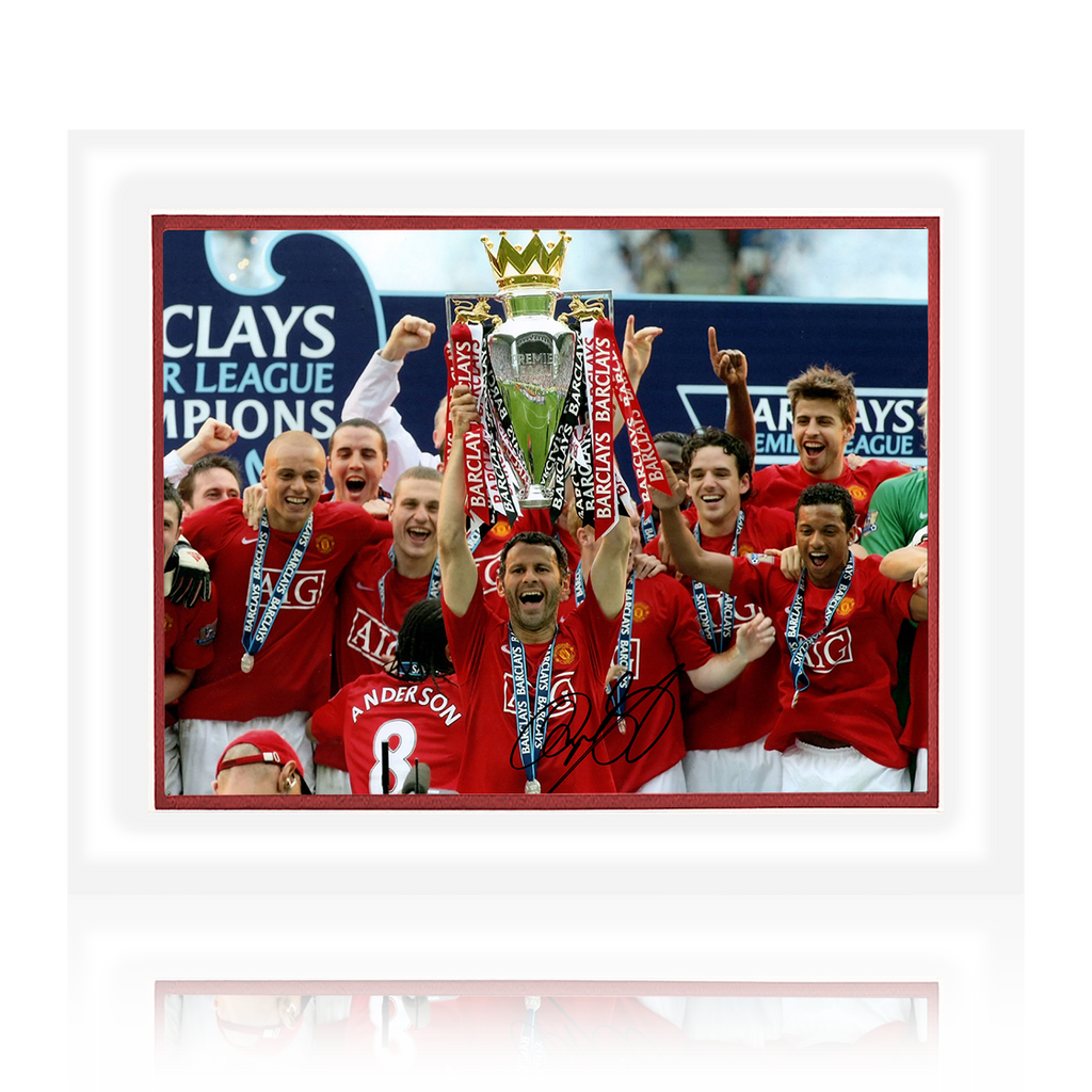 Ryan Giggs Signed Manchester United Image Deluxe Mount