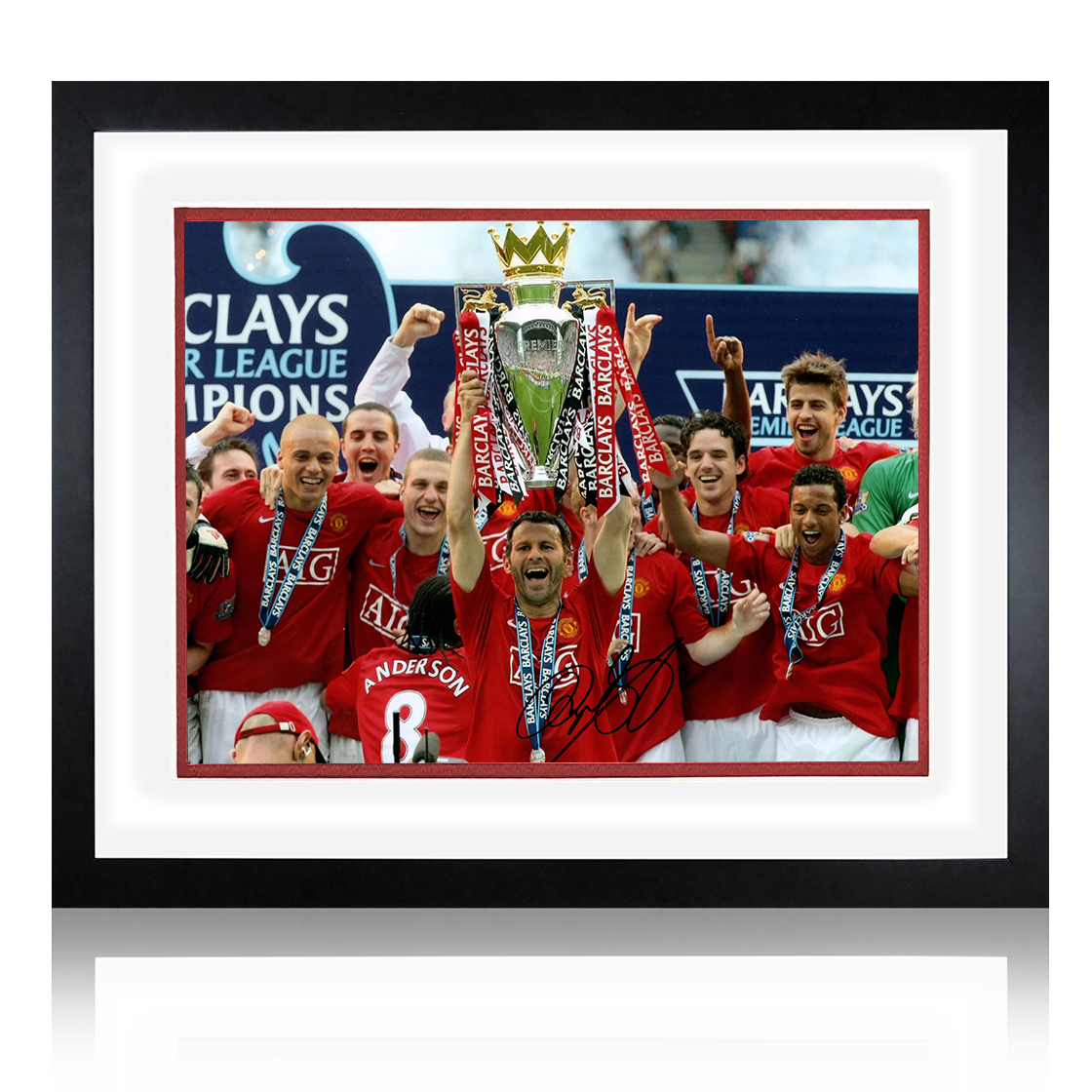 Ryan Giggs Signed Manchester United Image Deluxe Mount Frame