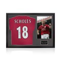 Paul Scholes Signed Manchester United Shirt Classic Frame