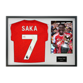 Bukayo Saka Signed Arsenal Champions Shirt Classic Frame