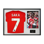 Bukayo Saka Signed Arsenal Champions Shirt Classic Frame