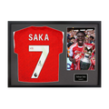 Bukayo Saka Signed Arsenal Champions Shirt Classic Frame