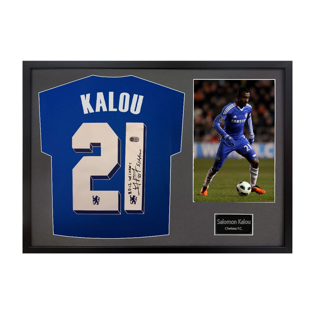 Salomon Kalou Signed Chelsea Shirt Classic Frame (ACG Cert)