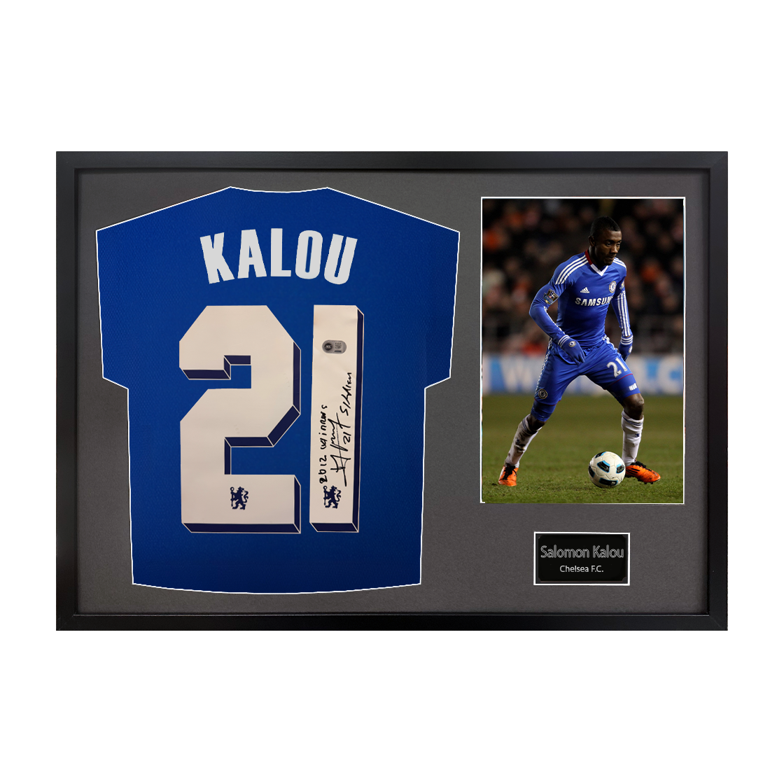 Salomon Kalou Signed Chelsea Shirt Classic Frame (ACG Cert)