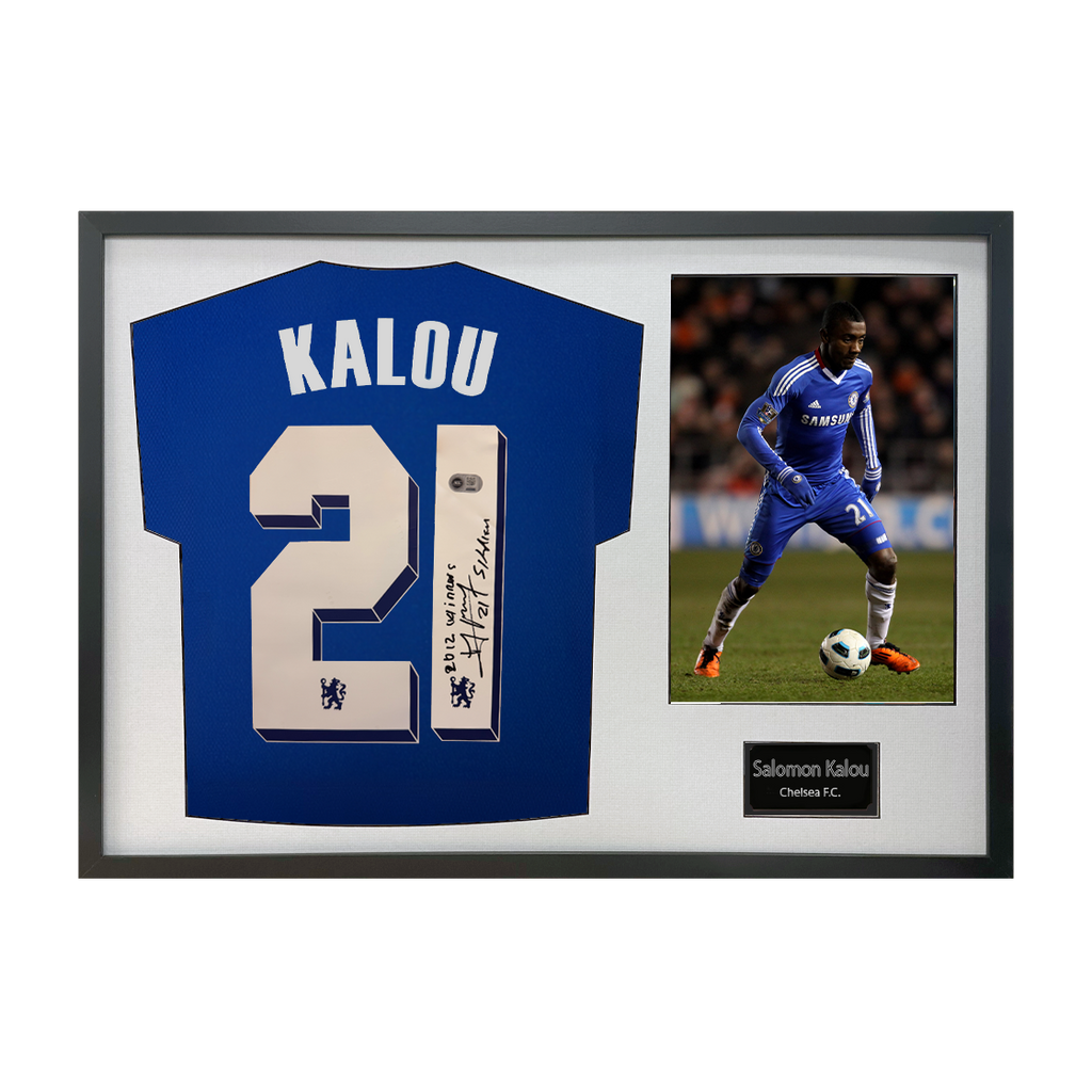 Salomon Kalou Signed Chelsea Shirt Classic Frame (ACG Cert)