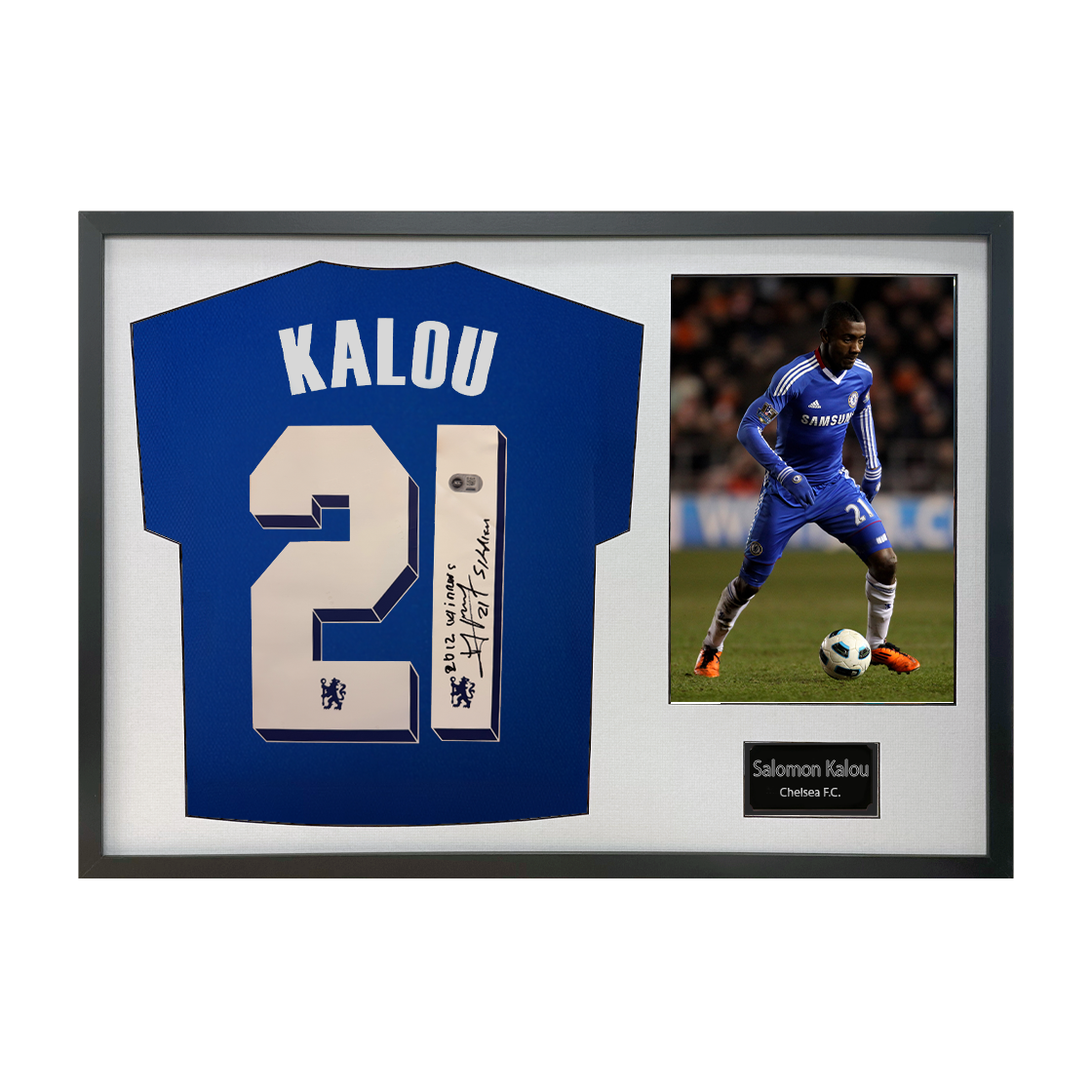 Salomon Kalou Signed Chelsea Shirt Classic Frame (ACG Cert)