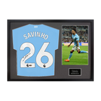 Sávio Signed Manchester City Shirt Classic Frame (ACG Cert)