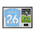 Sávio Signed Manchester City Shirt Classic Frame (ACG Cert)