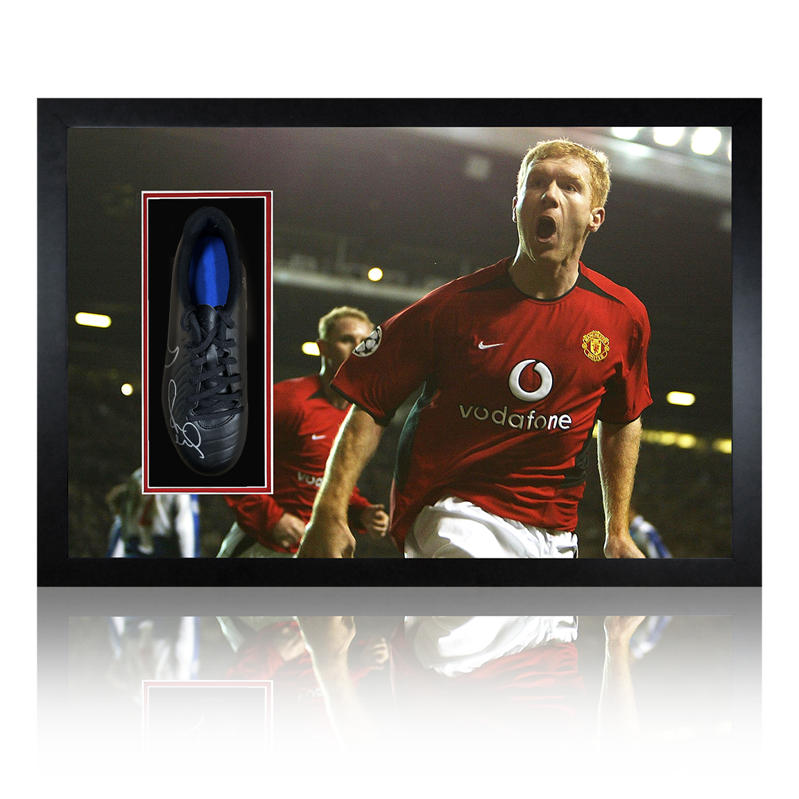 Paul Scholes Signed Manchester United Boot Iconic Frame