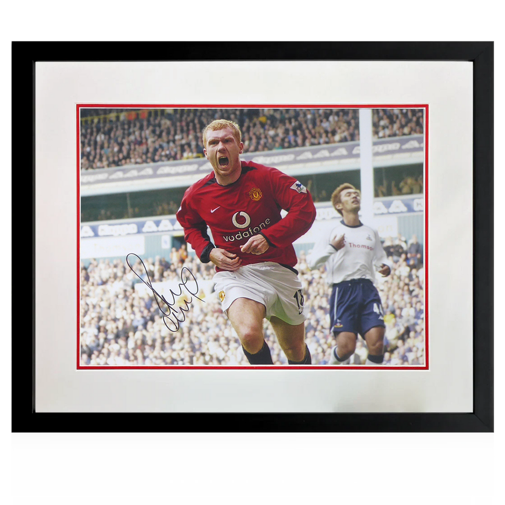 Paul Scholes Manchester United Signed Mount Frame