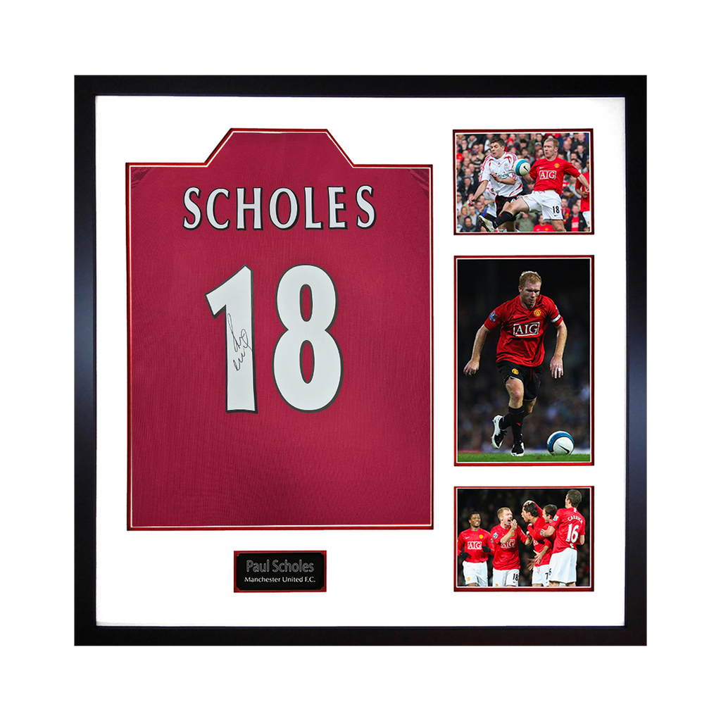 Paul Scholes Signed Manchester United Shirt Elite Frame