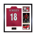 Paul Scholes Signed Manchester United Shirt Elite Frame