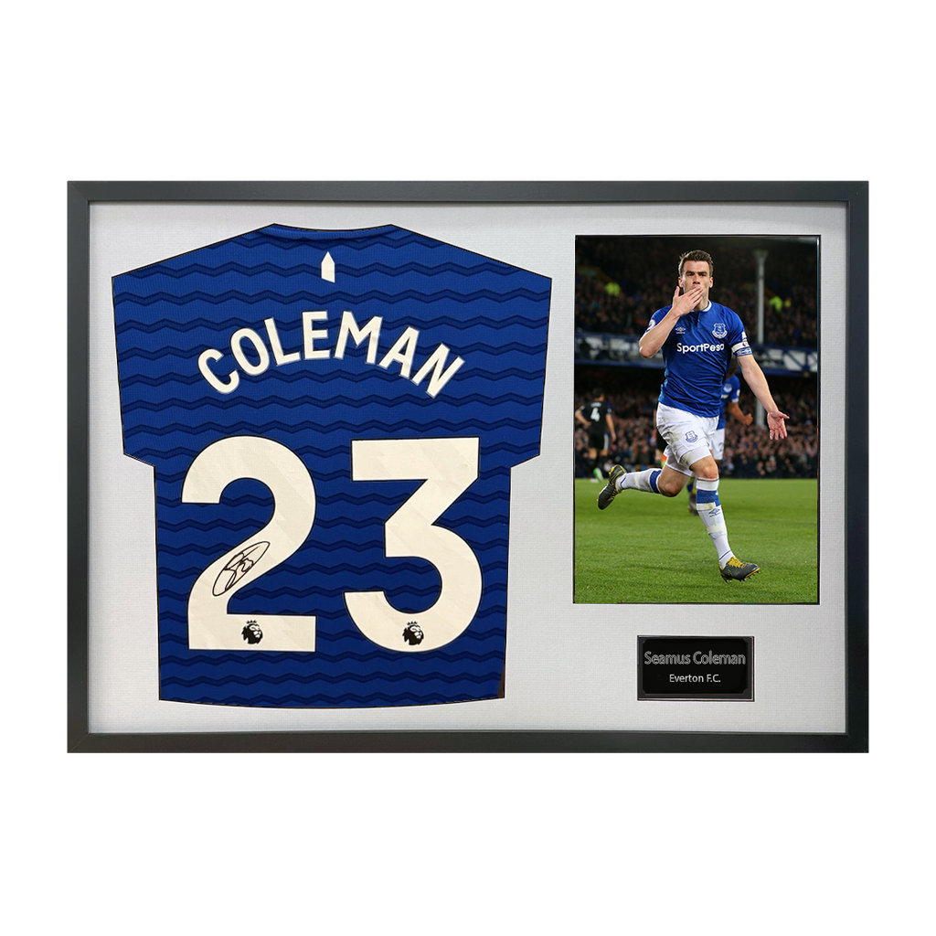 Seamus Coleman Signed Everton Shirt Classic Frame