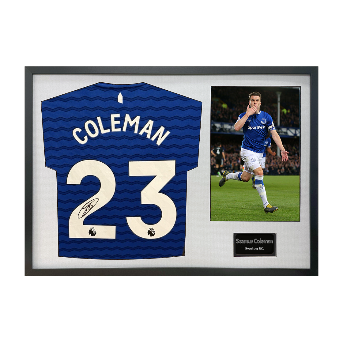 Seamus Coleman Signed Everton Shirt Classic Frame