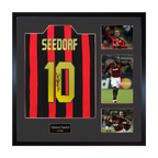 Clarence Seedorf Signed AC Milan Shirt Elite Frame