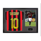 Clarence Seedorf Signed AC Milan Shirt Classic Frame