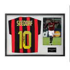 Clarence Seedorf Signed AC Milan Shirt Classic Frame