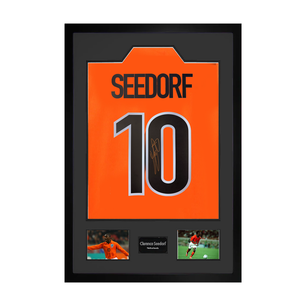 Clarence Seedorf Signed Netherlands Shirt Premium Frame