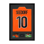 Clarence Seedorf Signed Netherlands Shirt Premium Frame