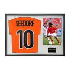 Clarence Seedorf Signed Netherlands Shirt Classic Frame