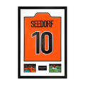 Clarence Seedorf Signed Netherlands Shirt Premium Frame