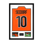 Clarence Seedorf Signed Netherlands Shirt Premium Frame
