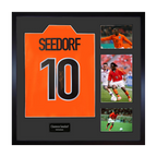Clarence Seedorf Signed Netherlands Shirt Elite Frame