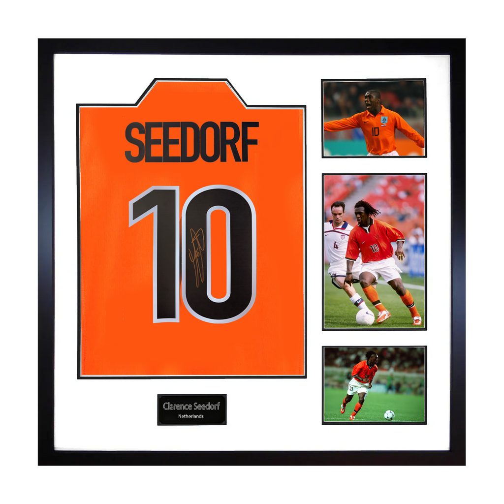 Clarence Seedorf Signed Netherlands Shirt Elite Frame