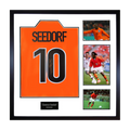 Clarence Seedorf Signed Netherlands Shirt Elite Frame