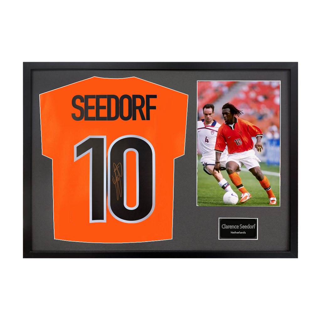 Clarence Seedorf Signed Netherlands Shirt Classic Frame
