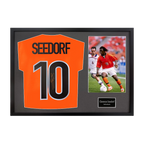 Clarence Seedorf Signed Netherlands Shirt Classic Frame