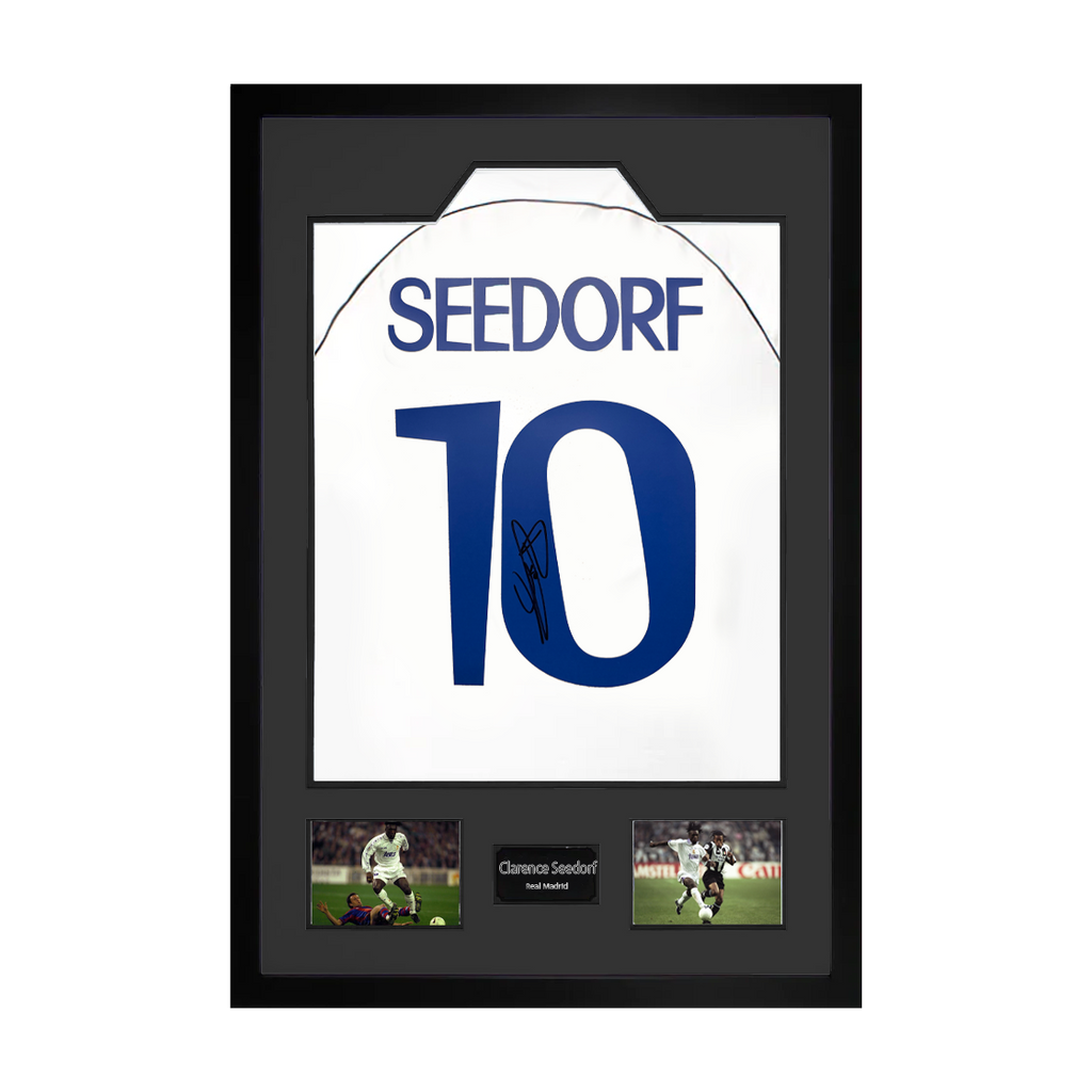 Clarence Seedorf Signed Real Madrid Shirt Premium Frame
