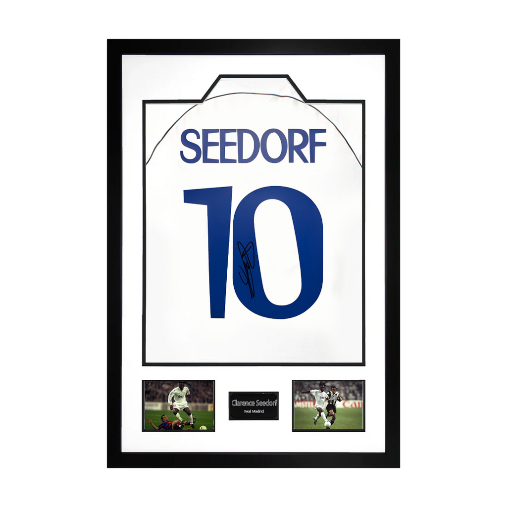 Clarence Seedorf Signed Real Madrid Shirt Premium Frame