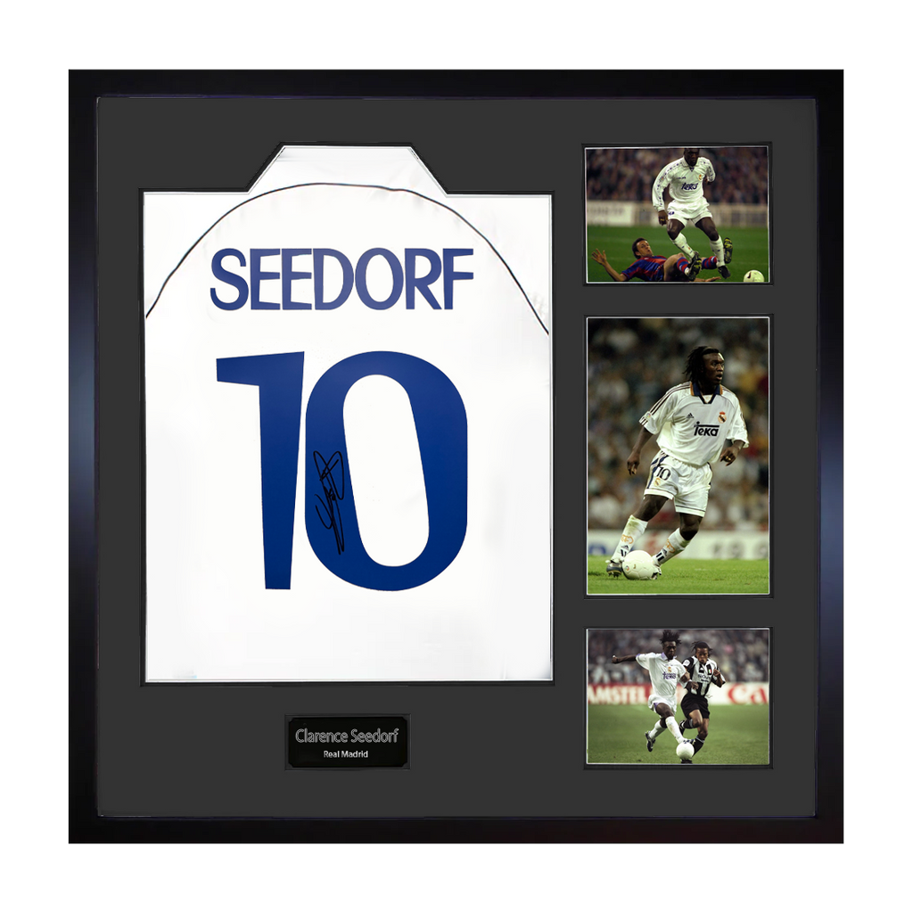 Clarence Seedorf Signed Real Madrid Shirt Elite Frame
