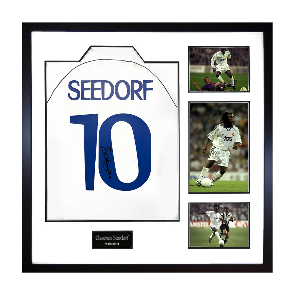 Clarence Seedorf Signed Real Madrid Shirt Elite Frame