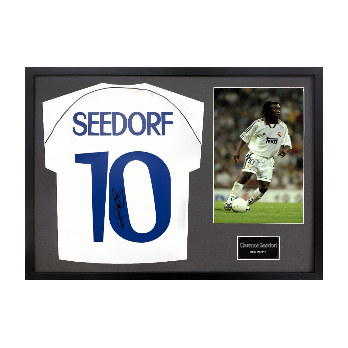Clarence Seedorf Signed Real Madrid Shirt Classic Frame