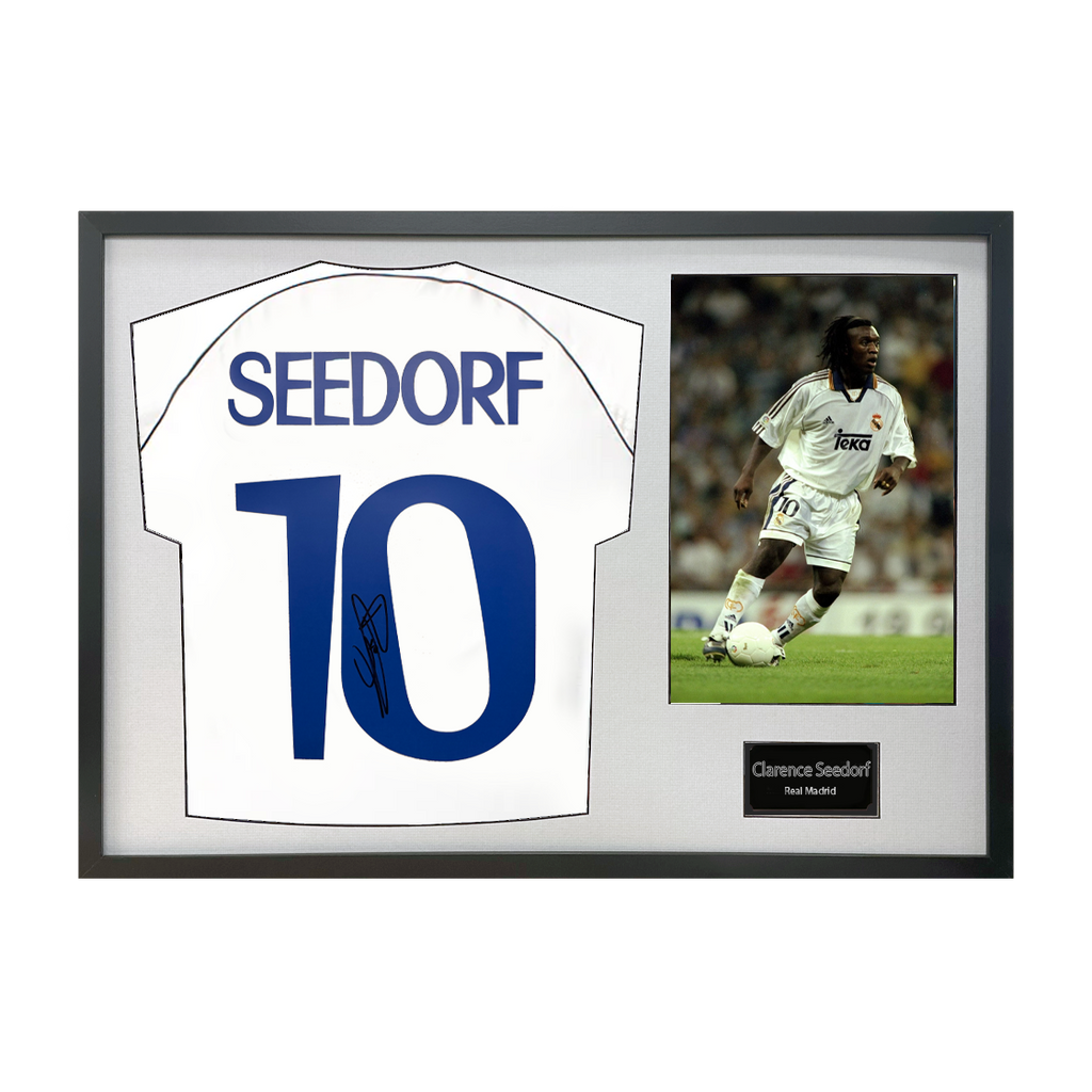 Clarence Seedorf Signed Real Madrid Shirt Classic Frame