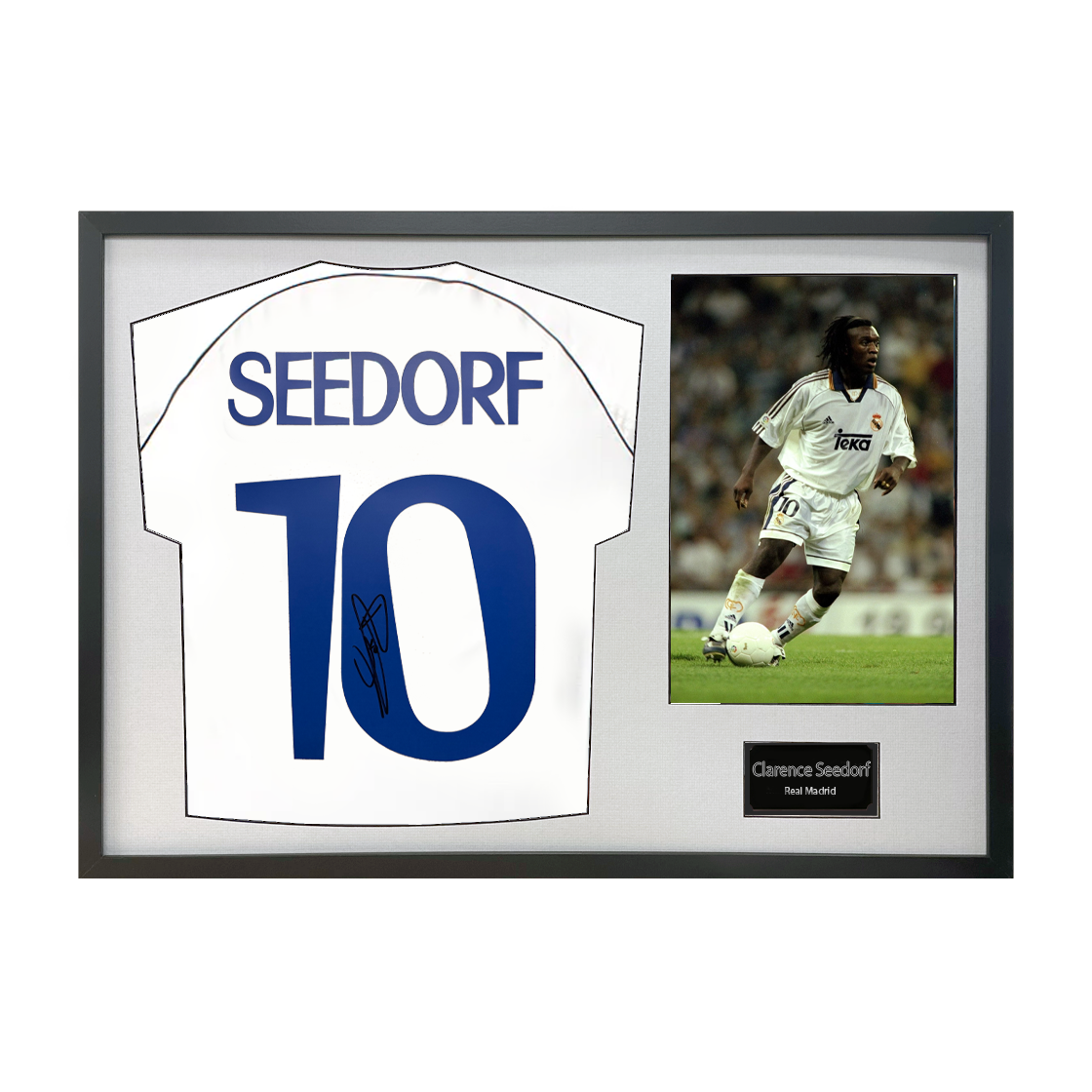 Clarence Seedorf Signed Real Madrid Shirt Classic Frame