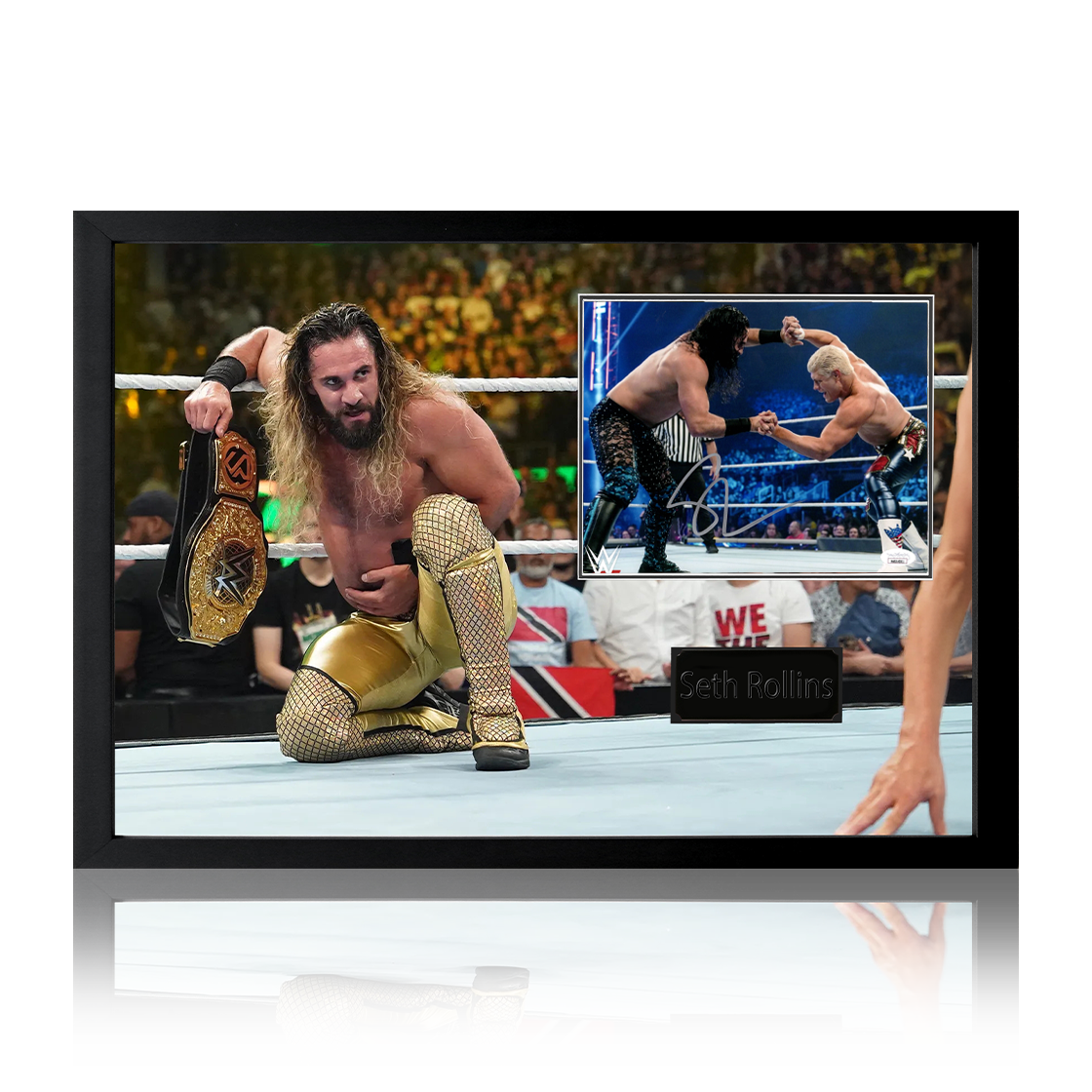 Seth Rollins Signed Image Iconic Frame (JSA)