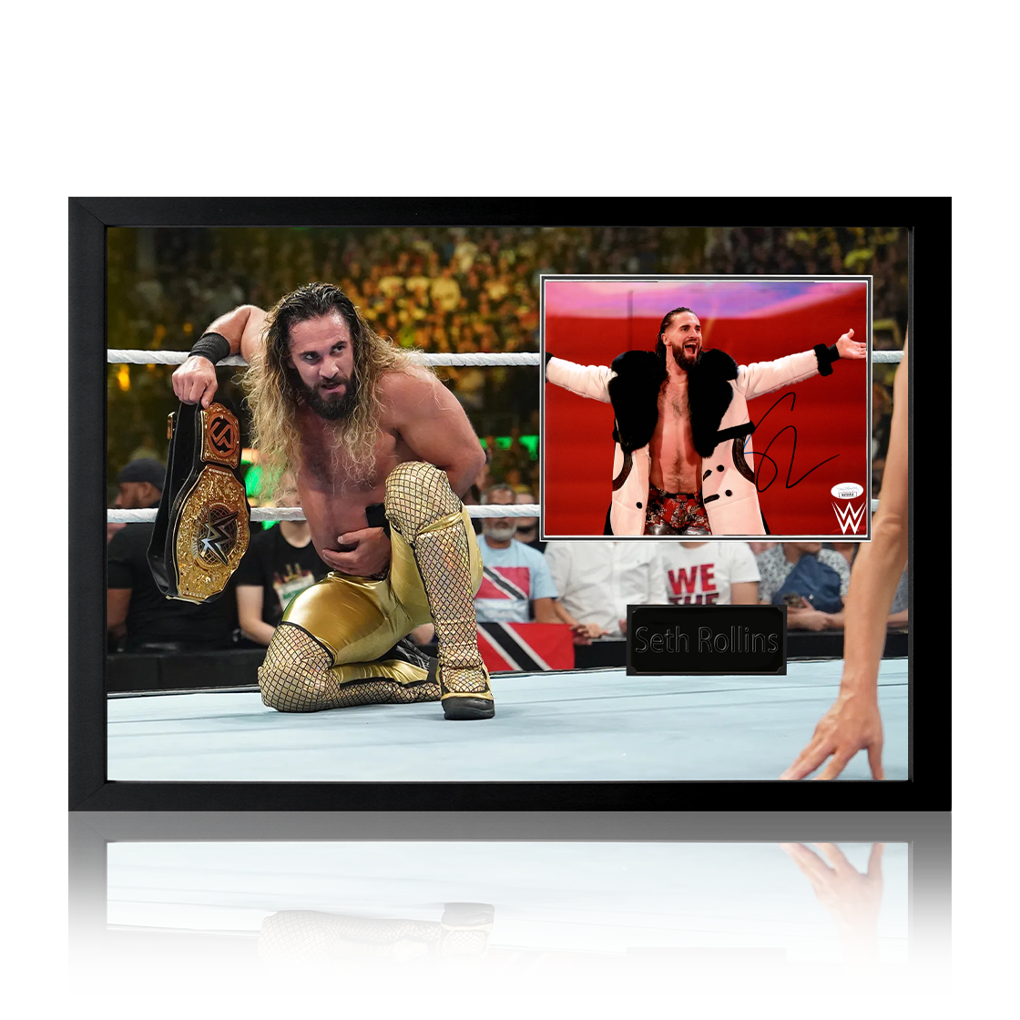 Seth Rollins Signed Image Iconic Frame (JSA)