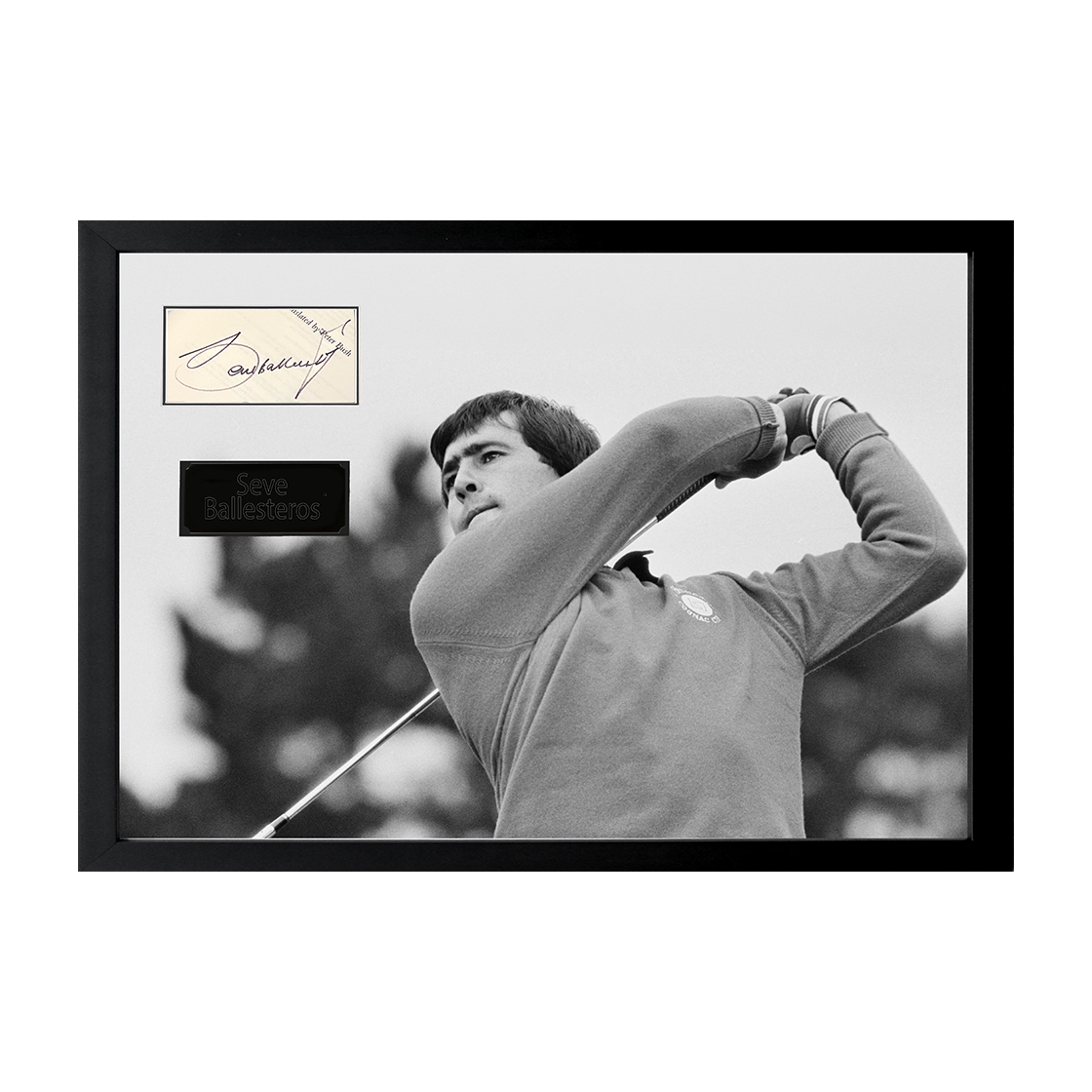 Seve Ballesteros Signed Cut Iconic Frame (ACG Cert)