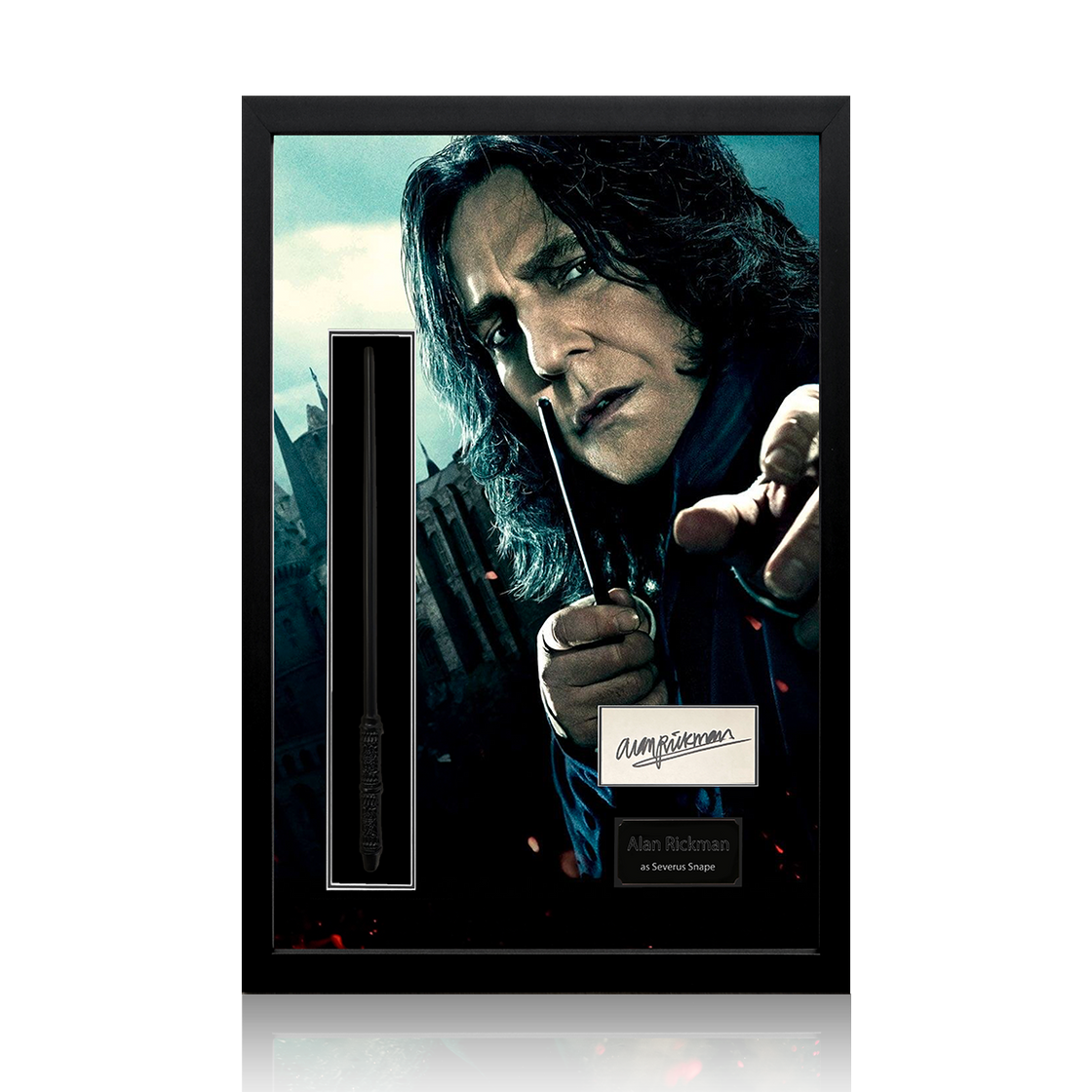 Alan Rickman Signed Professor Severus Snape Wand Display (ACOA)