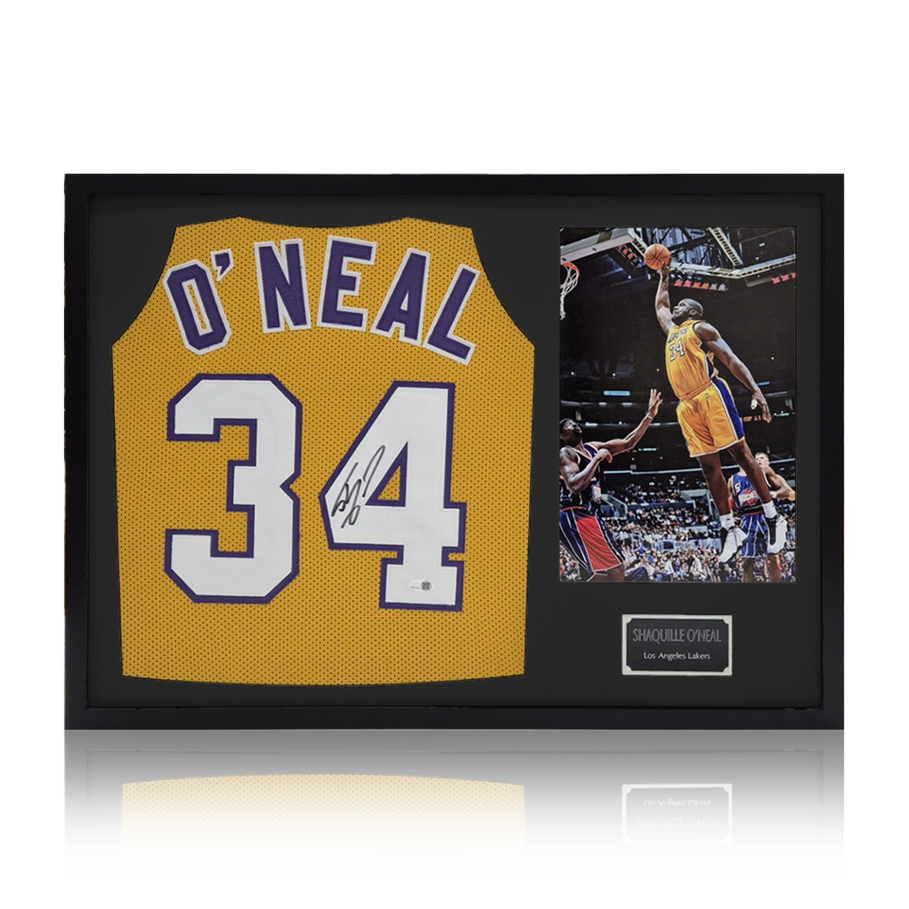 Shaquille O'Neal Signed Los Angeles Lakers Jersey Classic Frame (JSA)