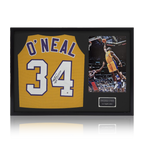 Shaquille O'Neal Signed Los Angeles Lakers Jersey Classic Frame (JSA)